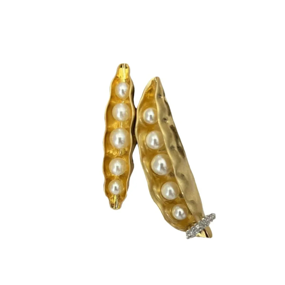 Asymmetrical Pea Earrings, Exquisite Fashion Brass Craftsmanship