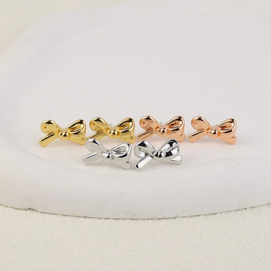 Bow Gold-plated Earrings, High-end Sense, Simple and Versatile Girls, Sweet New Earrings