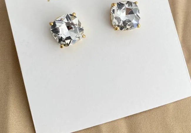 luxurytreasury  crystal  square earrings jewelry ,high quality, woman,accessory,whole sell