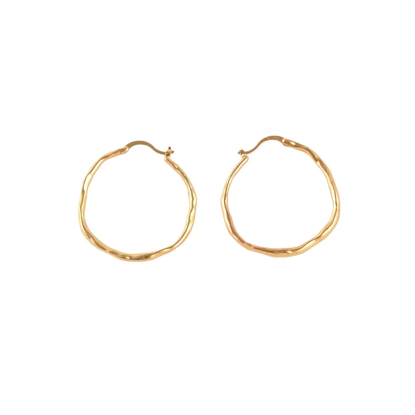 INS Simple Niche Irregular Concave-convex Temperament Circle Earrings