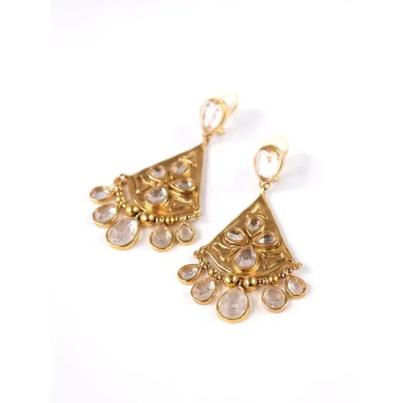 Light Luxury Classic Cachemire Natural Fringed Earrings Ins