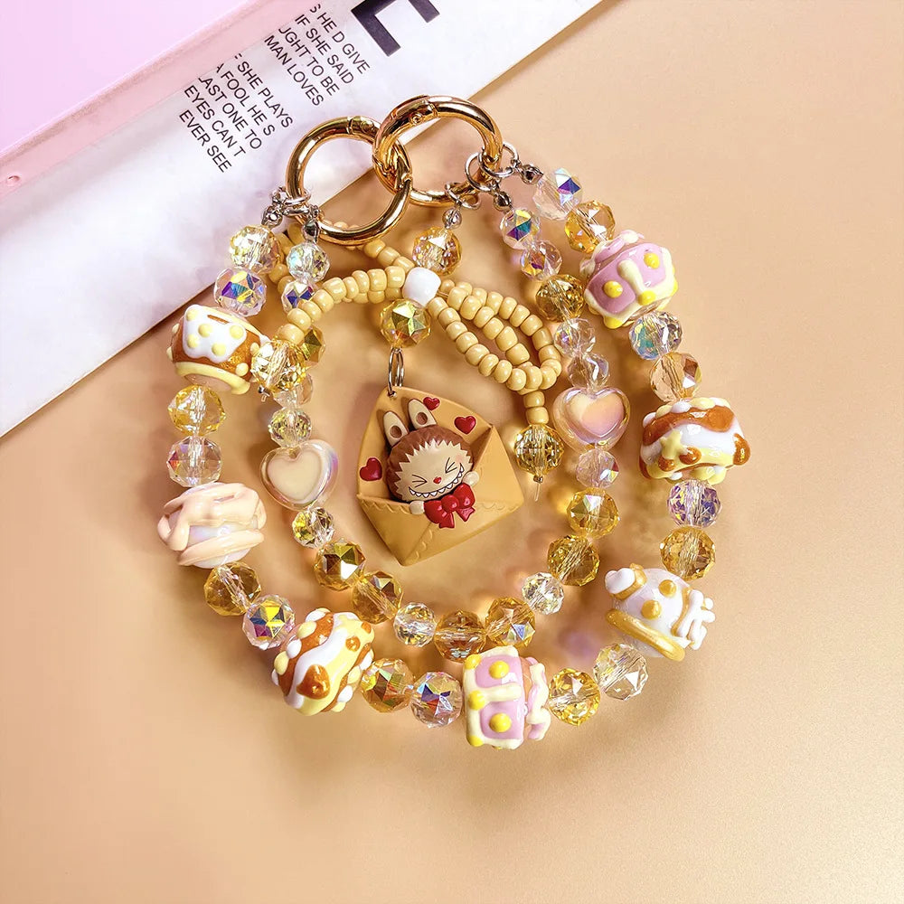 Love Letter Series  Genuine L High-end Light Luxury Handmade Fashion Pendant Car Bag Pendant Key Chain Female