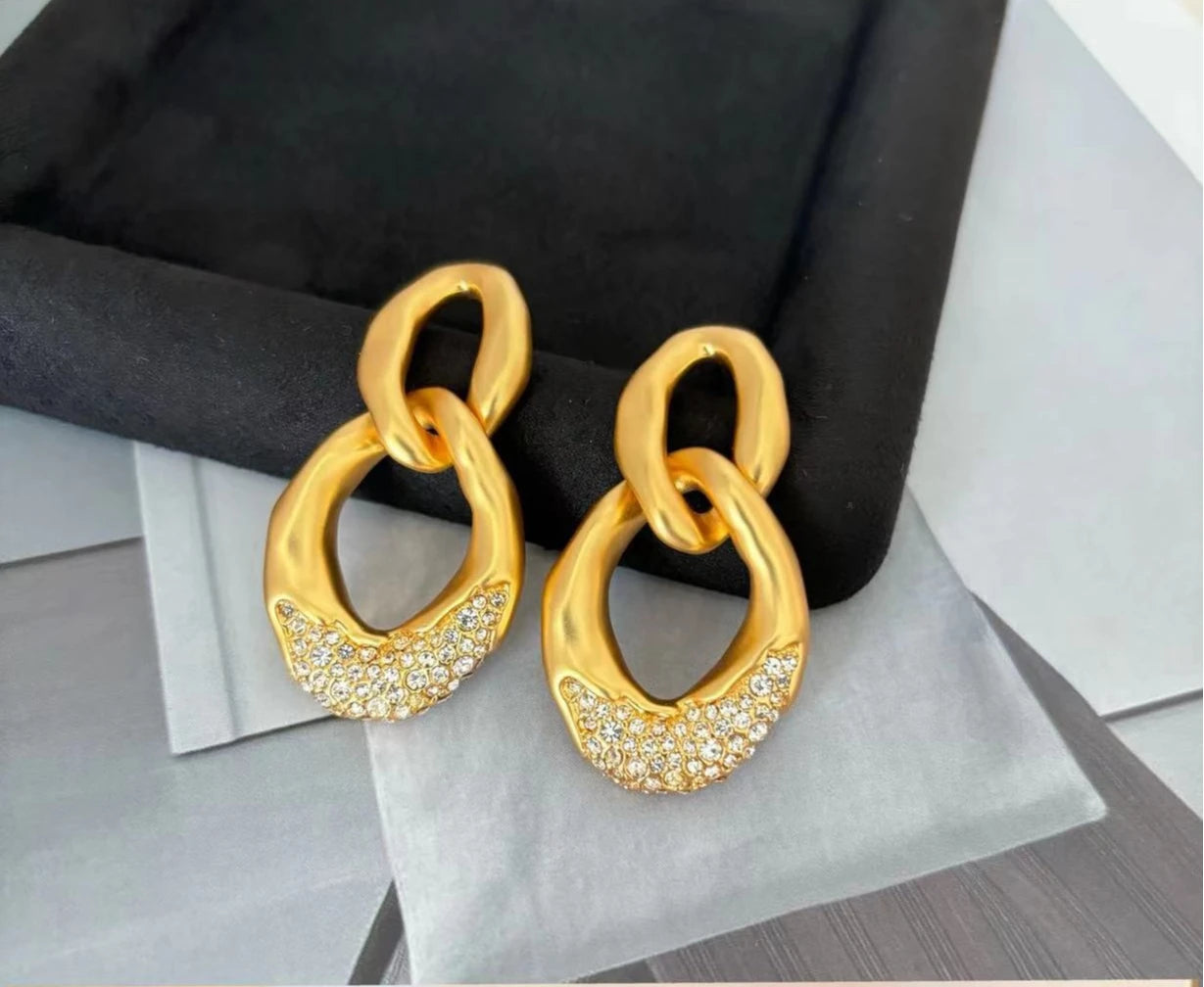 New High-end Chain Stud Earrings Temperament