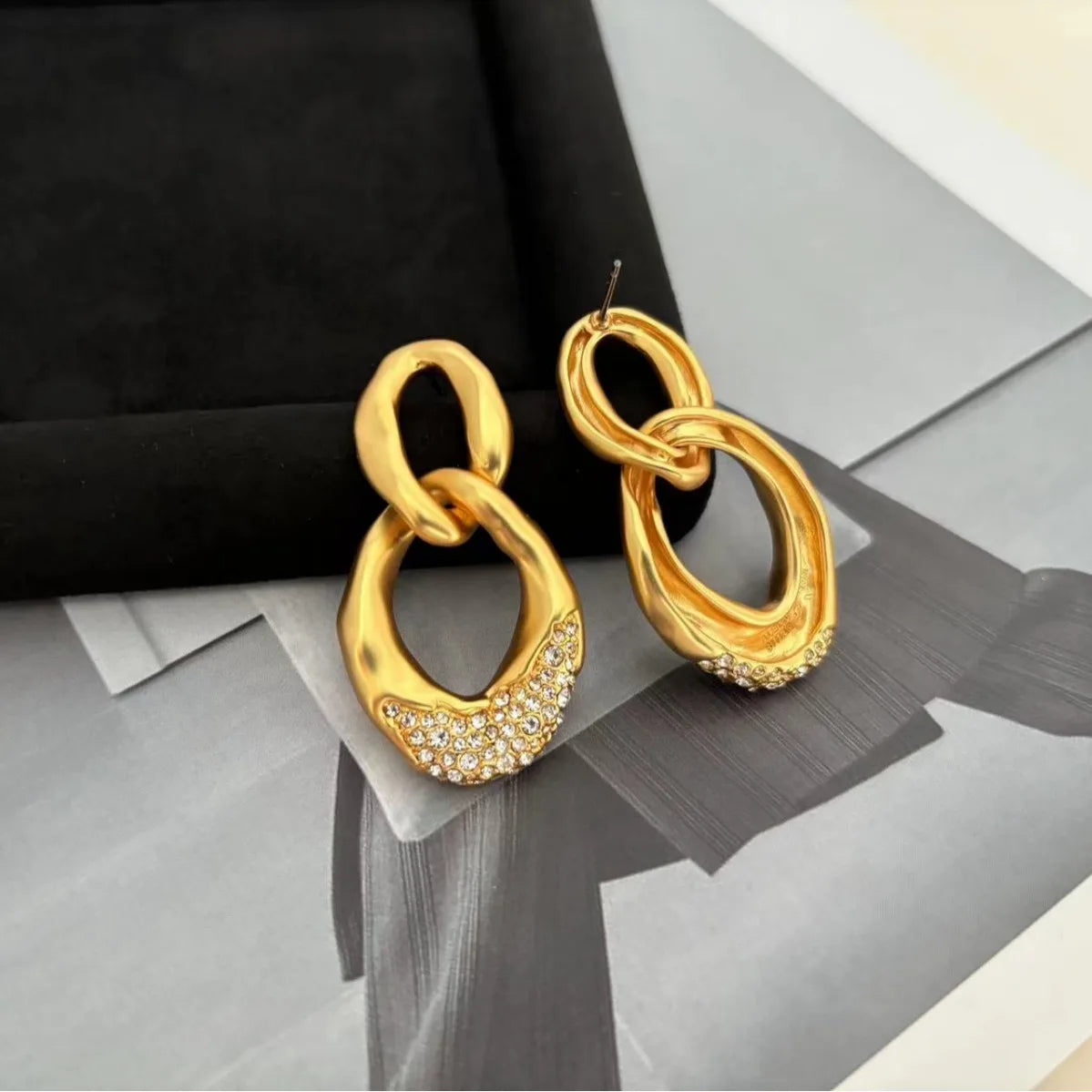 New High-end Chain Stud Earrings Temperament