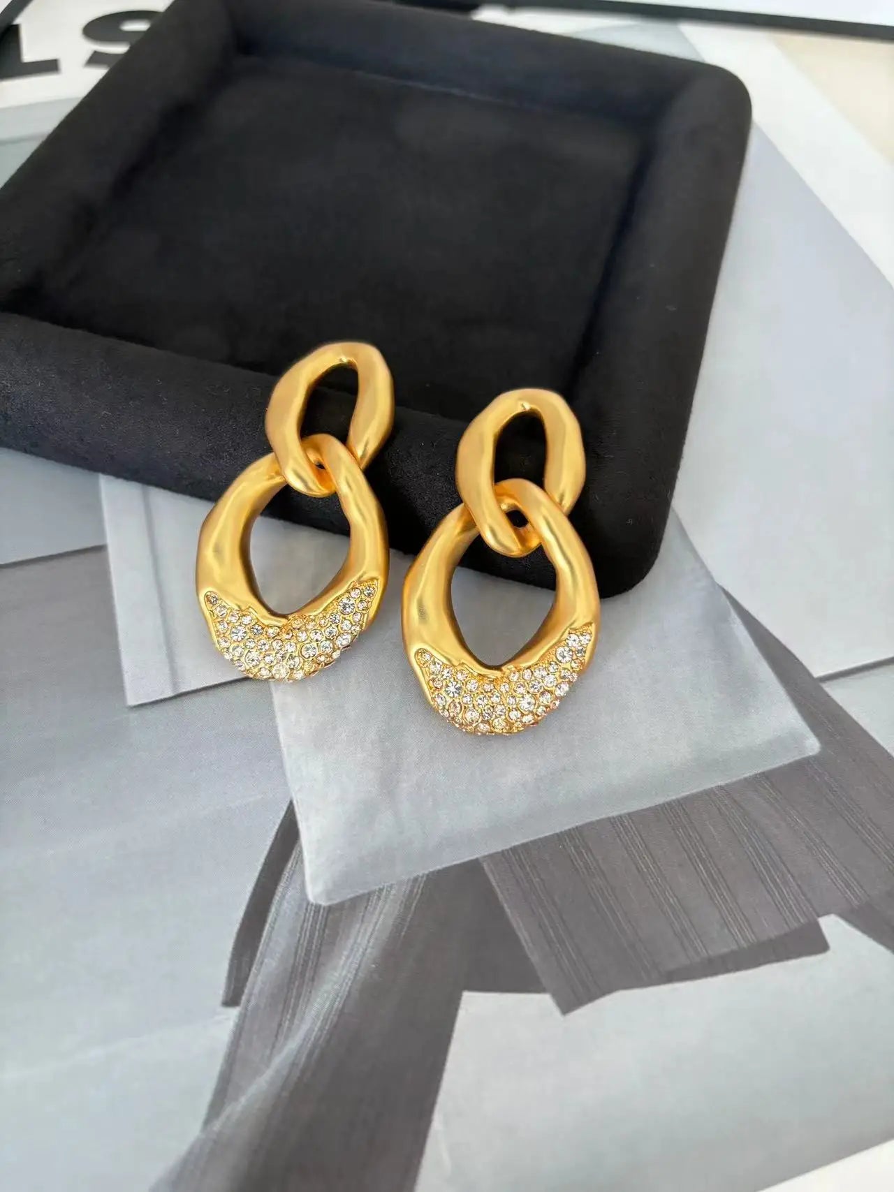 New High-end Chain Stud Earrings Temperament