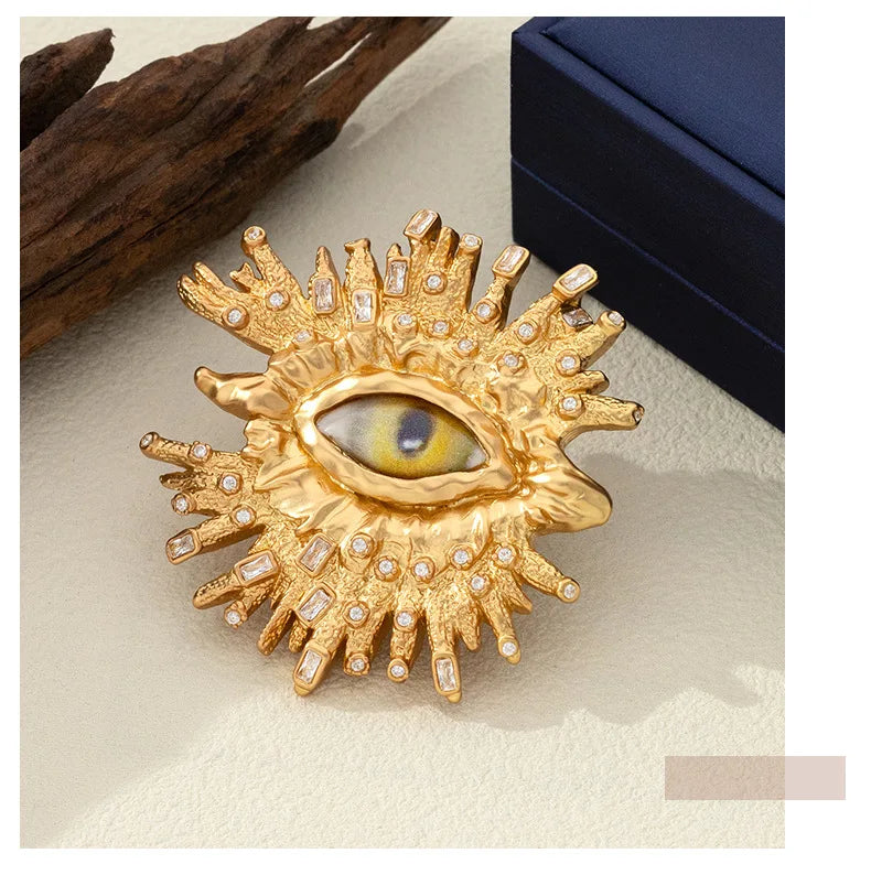 Medieval Vintage Personality Exaggerated Eye Ring Literary Retro Eye Ring