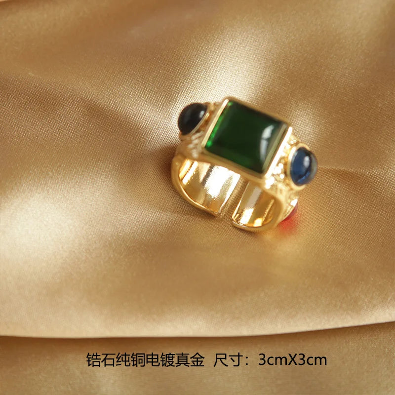 Colored Zircon Ring French Jewelry rings for women